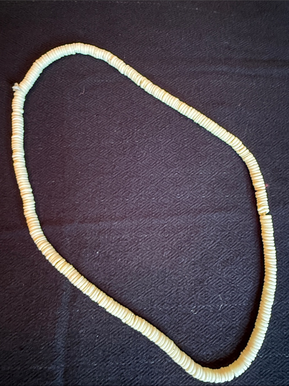 Handmade Cream Heishi Bead Necklace